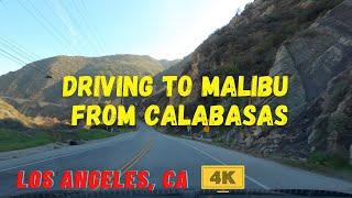 [4K] Driving CALABASAS to MALIBU - Santa Monica Mountains - Los Angeles, California, Los Virgenes Rd