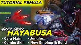 TUTORIAL PEMULA HAYABUSA TERBARU COMBO SKILL EMBLEM + BUILD | CARA MAIN HAYABUSA