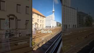 Fahrt mit der Berliner S-Bahn - Alexanderplatz / Train ride through Berlin - Alexanderplatz