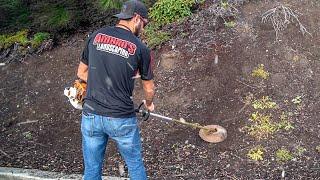 Never Pull Weeds Again!  Weed Whacker Trick