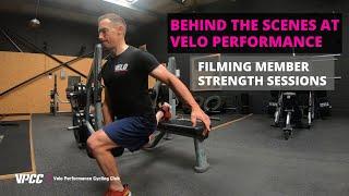 Behind the scenes at Velo Performance - filming strength sessions