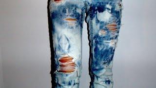 DIY Easy Acid Wash Jeans