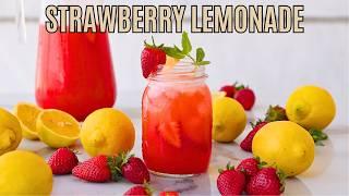 Easy Strawberry Lemonade Recipe | So Refreshing!