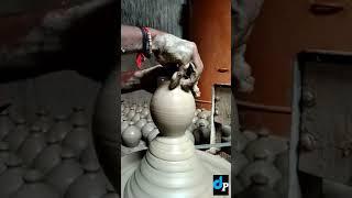 How to make a Clay Piggy Bank on the pottery Wheel | Gullak Making #shorts