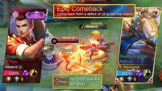 TOP GLOBAL ALDOUS VS PRO TOP GLOBAL CHOU | EPIC COMEBACK!!! ALDOUS OFFLANE TIPS AND TRICKS 2021