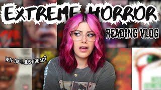 reading 8 extreme/disturbing/splatterpunk horror books in 8 days to celebrate 8k || reading vlog