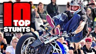 TOP10 Motorcycle Tricks Stunters Battle