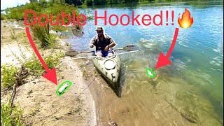 Striper And Bass Fishing The Feather River (Multiple Double Hookups)