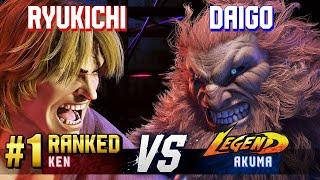 SF6 ▰ RYUKICHI (#1 Ranked Ken) vs DAIGO (Akuma) ▰ High Level Gameplay