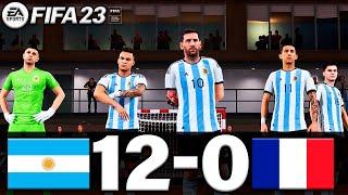 FIFA 23 VOLTA - ARGENTINA 12-0 FRANCE | MESSI, MBAPPE, BENZEMA ALL STARS | FIFA 23 PC - FIFA 23 PS5