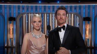 Anya-Taylor Joy & Miles Teller Present Best Male Actor –Ltd/Anthology Series or TV Movie|82nd Globes