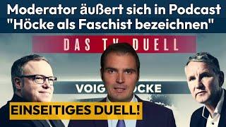 Einseitiges Duell oder faire Debatte? | Moderator gibt Hinweise im Podcast | Höcke gegen Voigt