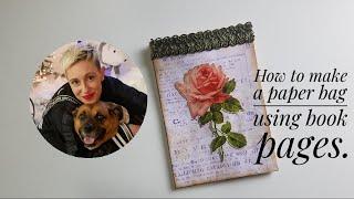 How to make a paper bag using book pages