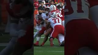 Isaac Gifford strip fumble Stefon Thompson recovery Nebraska Husker Football vs Wisconsin 11/24/24