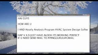 Carrier's Hourly Analysis Program HVAC System Design Software (HAP)