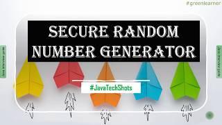 Secure Random Number Generator in java || Java-Tech-Shots#1 || Green Learner