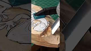 ASMR fans, meet your new fave: carving a lizard, ASMR style #WoodCarving #ASMR #RelaxingSounds