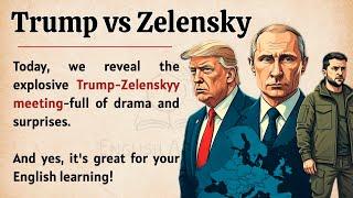 Trump vs Zelensky || Graded Reader || Story Level 1 || English Listening & Speaking Practice 