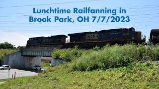 Lunchtime Railfanning in Brook Park, OH (7/7/2023)