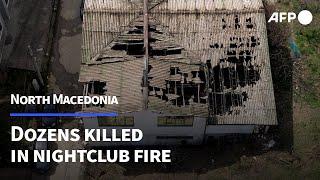 People wait outside hospital after hip-hop gig blaze kills 51 at North Macedonia nightclub | AFP