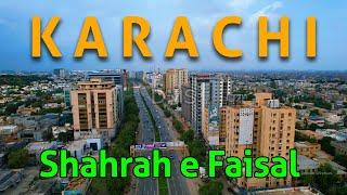 Shahra e faisal Karachi Drone View