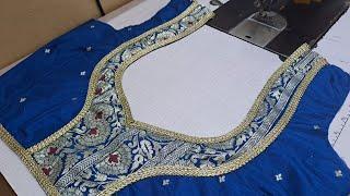 blouse pattern saree  ke kam border se Bina blouse pattern