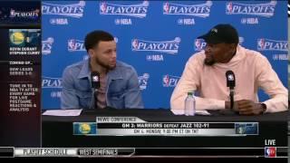 Steph Curry and Kevin Durant amazed by the word "kerfuffle"