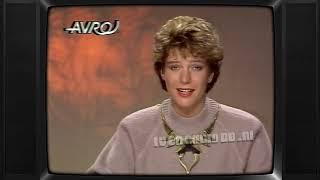 TV: AVRO - Column GBJ Hilterman, Wedden Dat promo, Omroepster Myrna Goossen (19861101)