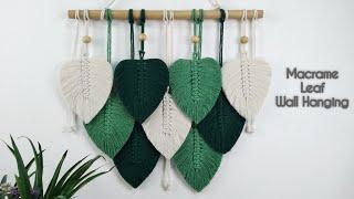 Macrame Leaf Wall Hanging Tutorial | How To Make Stiff Macrame Feather Leaf