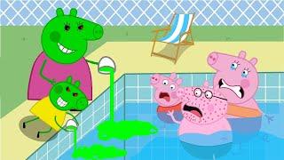 Zombie Apocalypse, Peppa vs Family Turn Into Zombie At The Beach ‍️‍️- Peppa Pig Funny Animation