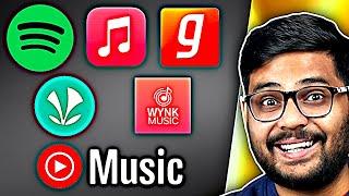 Spotify vs Apple Music vs JioSaavn vs Gaana -  Who is 1st?