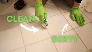 Deep cleaning old tile and grout