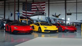 SUPERCARS AND FIGHTER JETS - Warbird Auto Show - Aventador SVJ, Ferrari SF90, McLaren 720S, GT3RS