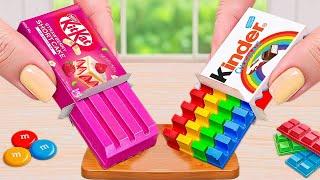 Kinder Chocolate vs Pink KitKat Cake | Satisfying Rainbow Kinder Joy Cake Recipe With Chocolate