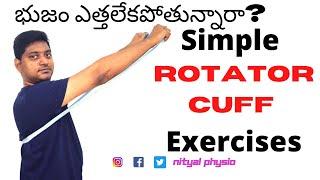 10 best exercises for Rotator cuff pain in Telugu by Nityal Physio