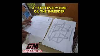 Geomaster Shredder Lubricant Guide