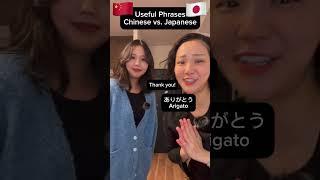 Japanese vs Chinese - Useful phrases#learnjapanese #studyjapanese