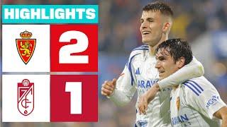 REAL ZARAGOZA 2 - 1 GRANADA CF | HIGHLIGHTS LALIGA HYPERMOTION