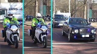 Metropolitan Police Special Escort Group escorting towards Buckingham Palace