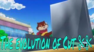 The evolution of Cut  in the Pokémon anime