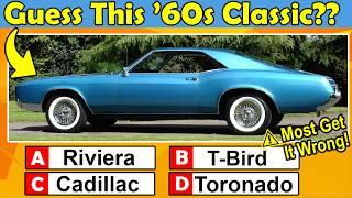 Guess These 1960s Classic Cars! Can You Get All 20 Right?