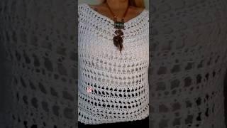 BLUSA DE CROCHÊ FÁCIL - CLIQUE NO ÍCONE ▶️ DO TÍTULO E ASSISTA À VÍDEO-AULA COMPLETA