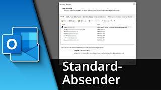 Outlook Standard Absender ändern  Tutorial