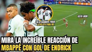 GUAU!! ¡MIRA LA REACCIÓN DE LOS JUGADORES DEL REAL MADRID AL GOL DE ENDRICK!