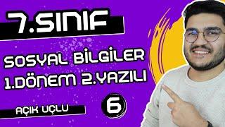 7.Sınıf Sosyal Bilgiler 1.Dönem 2.Yazılı | AÇIK UÇLU SORULAR