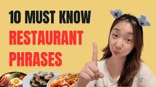 10 Must-Know Restaurant Phrases in Korean for Tourists #koreanlanguage