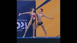 Beatrice Lennon CRASS/Ranjuo Charles TOMBLIN (GBR) | Onland Performance | Artistic Swimming #shorts