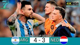 MESSI LEADS ARGENTINA TO THE WORLD CUP 2022 SEMI-FINALS AFTER INTENSE ANGER AT DUTCH PLAYERS 4k HD