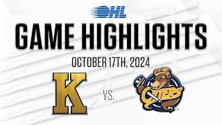 OHL Highlights: Kingston Frontenacs @ Erie Otters Oct. 17, 2024