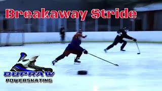 HOW TO IMPROVE FORWARD BREAKAWAY STRIDE-DUPRAW POWERSKATING (On Ice Tutorial)